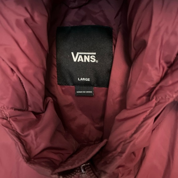 Vans Burgundy Hooded Puffer Jacket - Picture 5 of 9